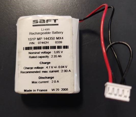 SAFT  Li-ion  Rechargeable Battery  1S1P MP 144350 MX4